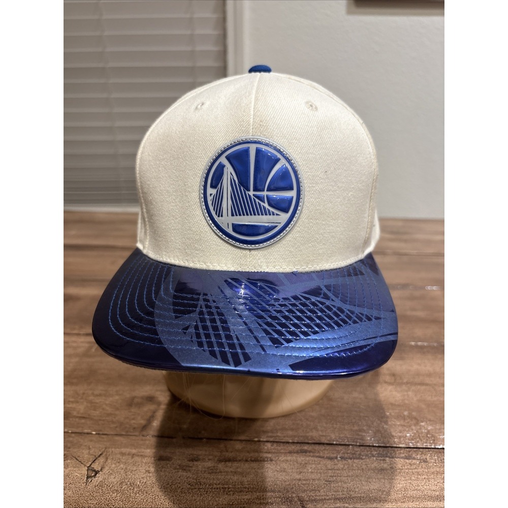 New Golden State Warriors Mitchell & Ness Snapback Hat Quilt Stitch Blue